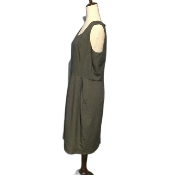 Calvin Klein Gray Sleeveless Midi Dress with Pockets - Picture 3 of 11